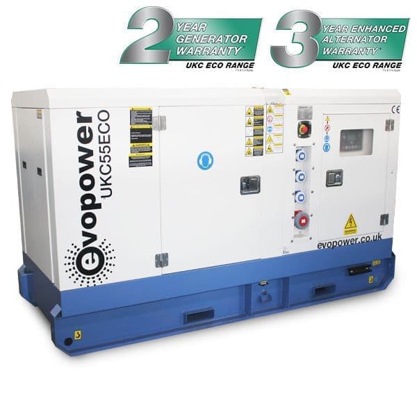 EVOPOWER 55kVA Cummins Diesel Generator 3 Phase UKC55ECO