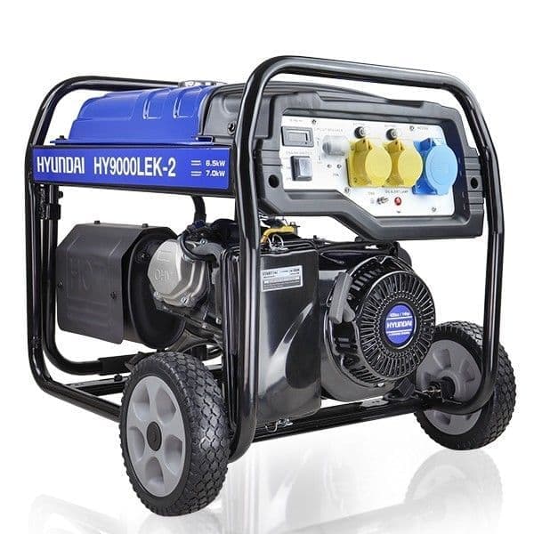 Hyundai HY9000LEK-2 7.5kW / 9.4kVa* Recoil & Electric Start Site Petrol Generator