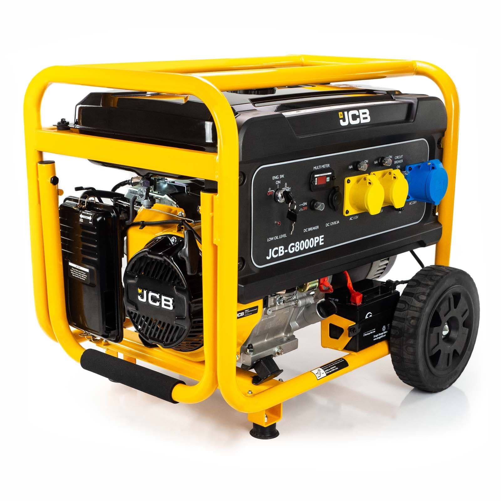 JCB 7.9kW / 9.8kVA Petrol Site Generator – 15hp