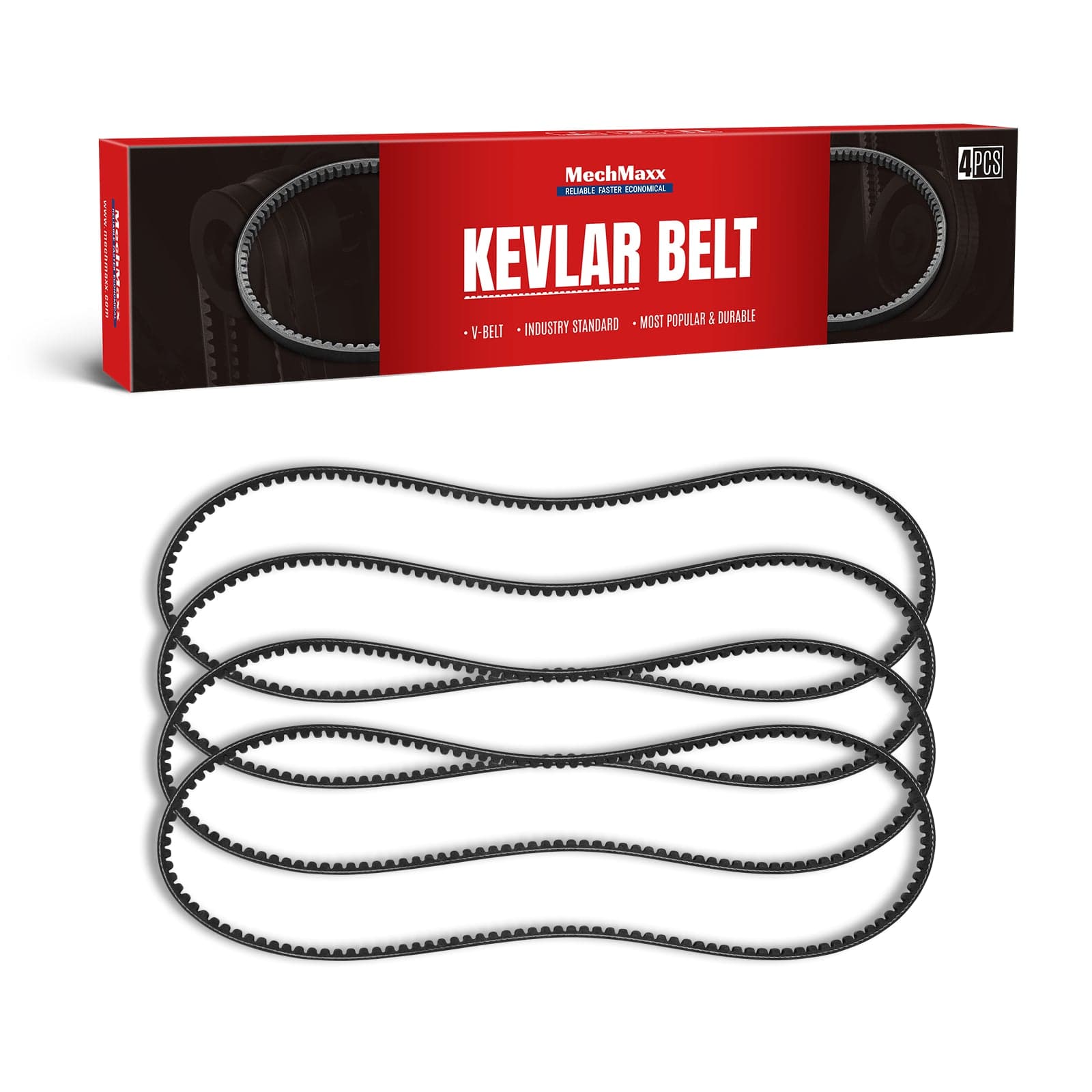 ( 1 Pack / 4 Pcs ) Kevlar V-belts for Honda Wood Chipper B200, (SKU: 110811)