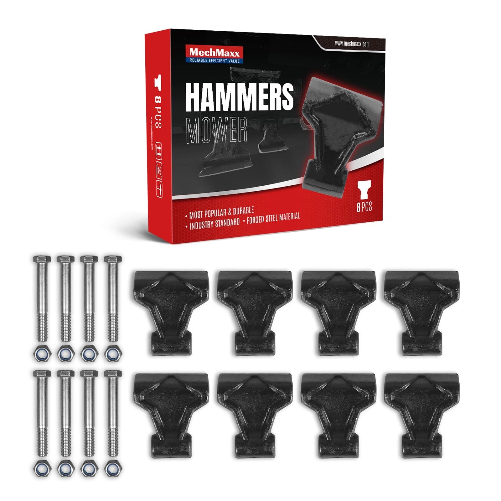 ( 1 Pack / 8 Pcs ) Hammers for VAM Mowers (SKU: 150143; 150143G; 150144; 150144G; 150145)