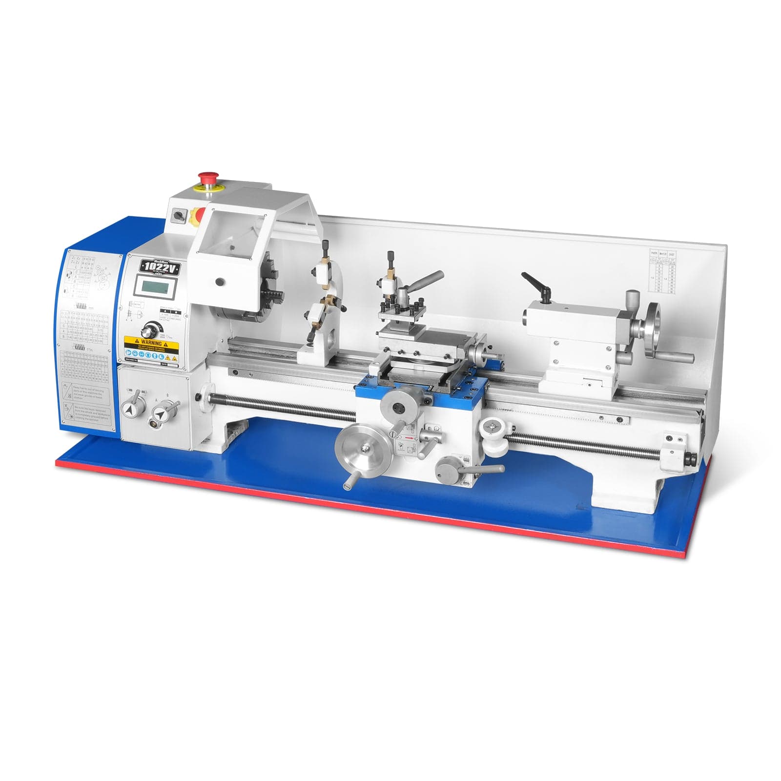 10'' x 22'' Industrial Metal Lathe Machine High Precision Benchtop 1.5HP Brushless Motor 0-2000 RPM Variable Speed Metal Working Machine Small...