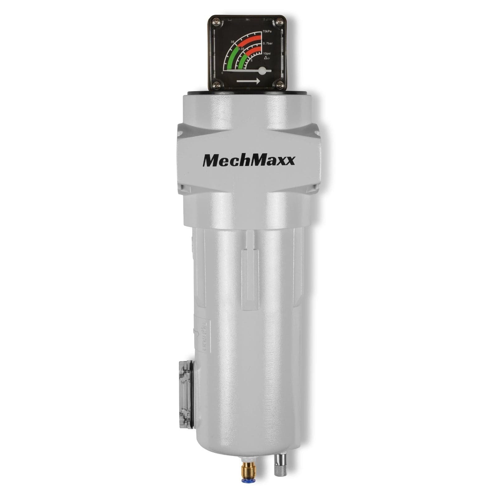 127 CFM Compressed Air Oil-Water Separator Precision Filter,1μm,Oil Content 1ppm, With Auto Drain, Pressure Gauge