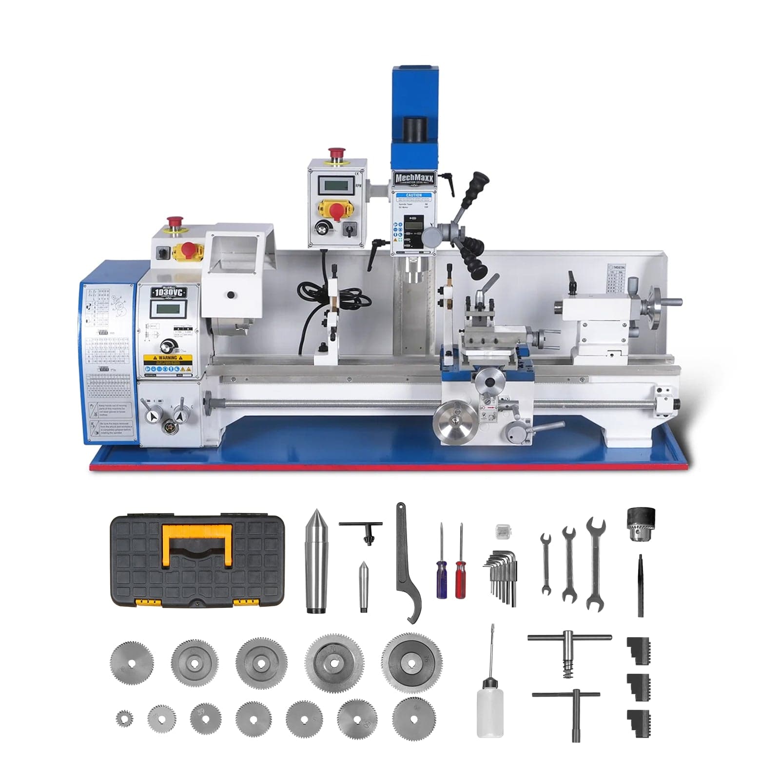 1.5 HP 10'' x 30'' Combination Lathe Milling Drilling Machine, 1.5'' Spindle Bore, 0-2000 RPM Variable Speed, High Precision Benchtop Lathe for...