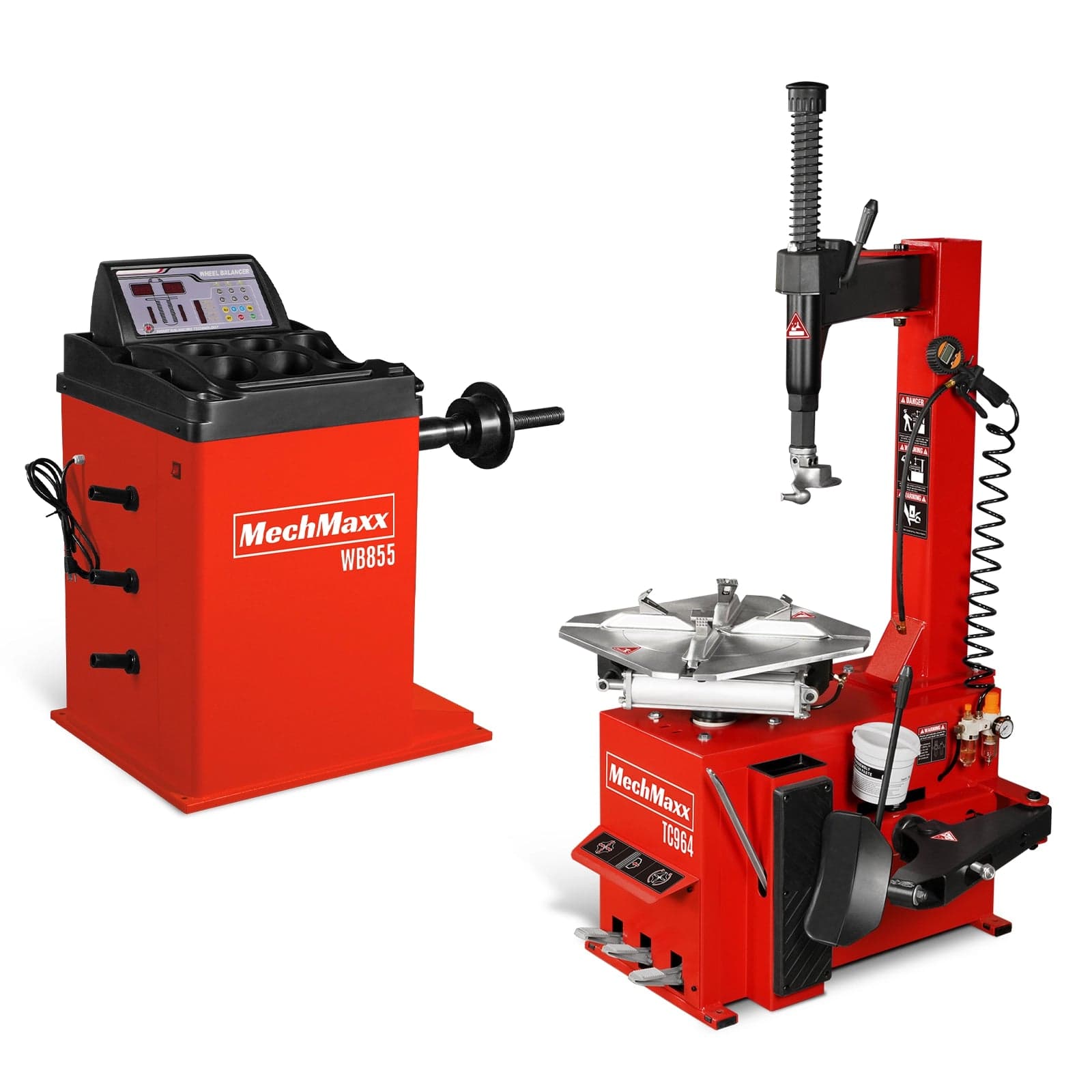 1.5 HP Swing Arm Tire Changer Wheel Balancer Combo, TC964, WB855