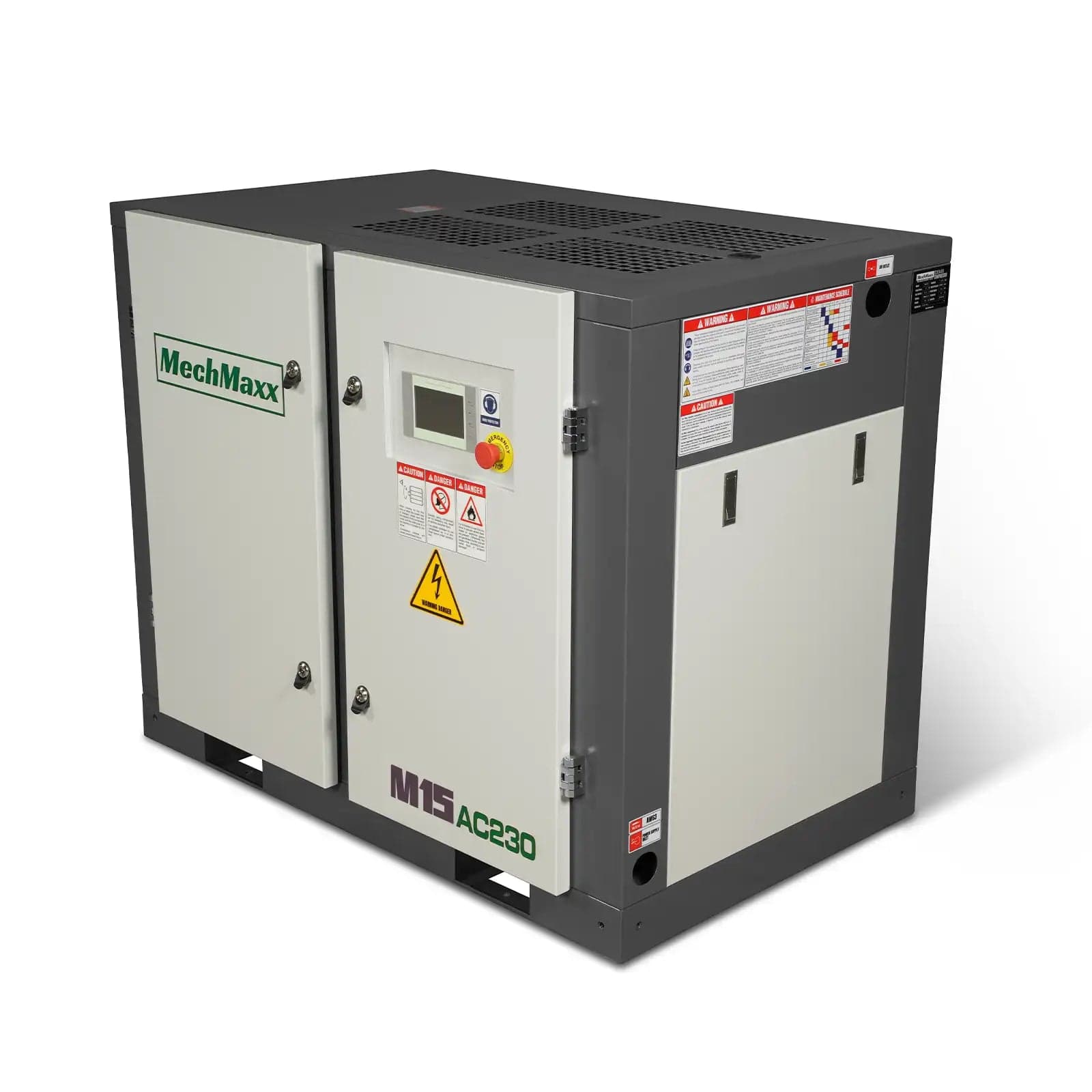 15HP Rotary Screw Air Compressor – 45 CFM, 116 PSI, 230V 3-Phase | Industrial-Grade