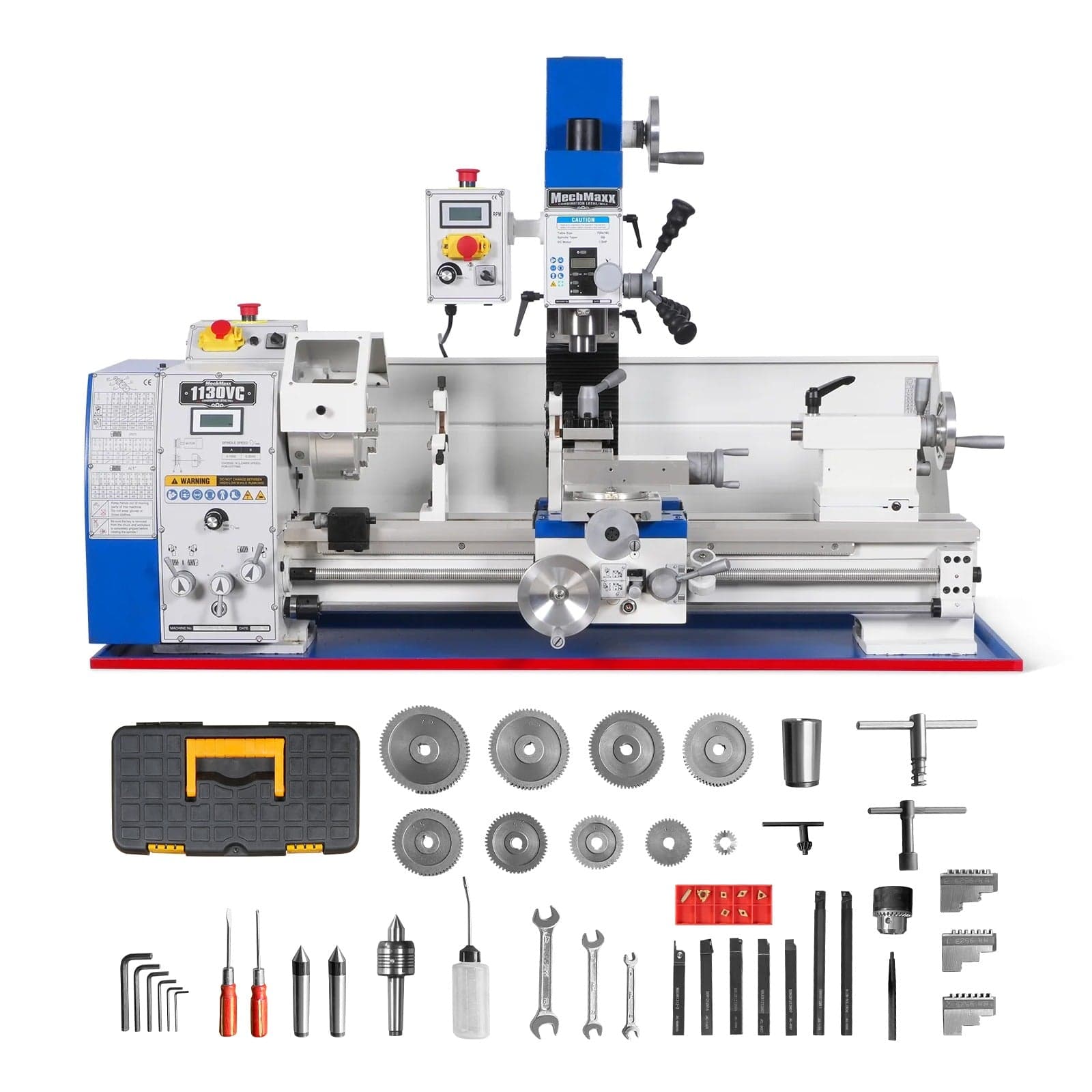 2 HP 11'' x 30'' Combination Lathe Milling Drilling Machine Brushless Motor, 1.5'' Spindle Bore, 0-2000 RPM Variable Speed, High Precision Benchtop...