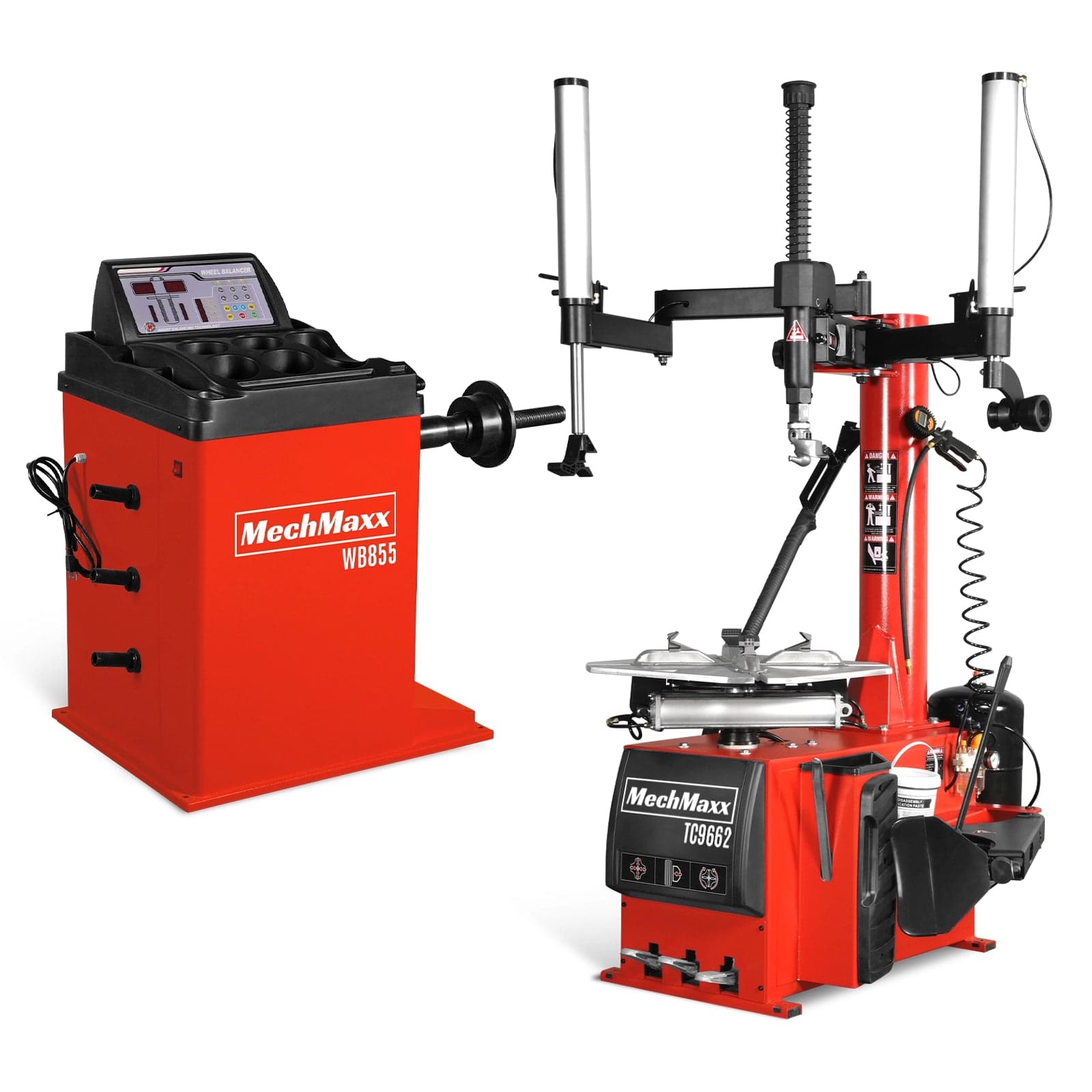 24" Rim Double Assist Arms Tire Changer Wheel Balancer Combo, TC9662, WB855
