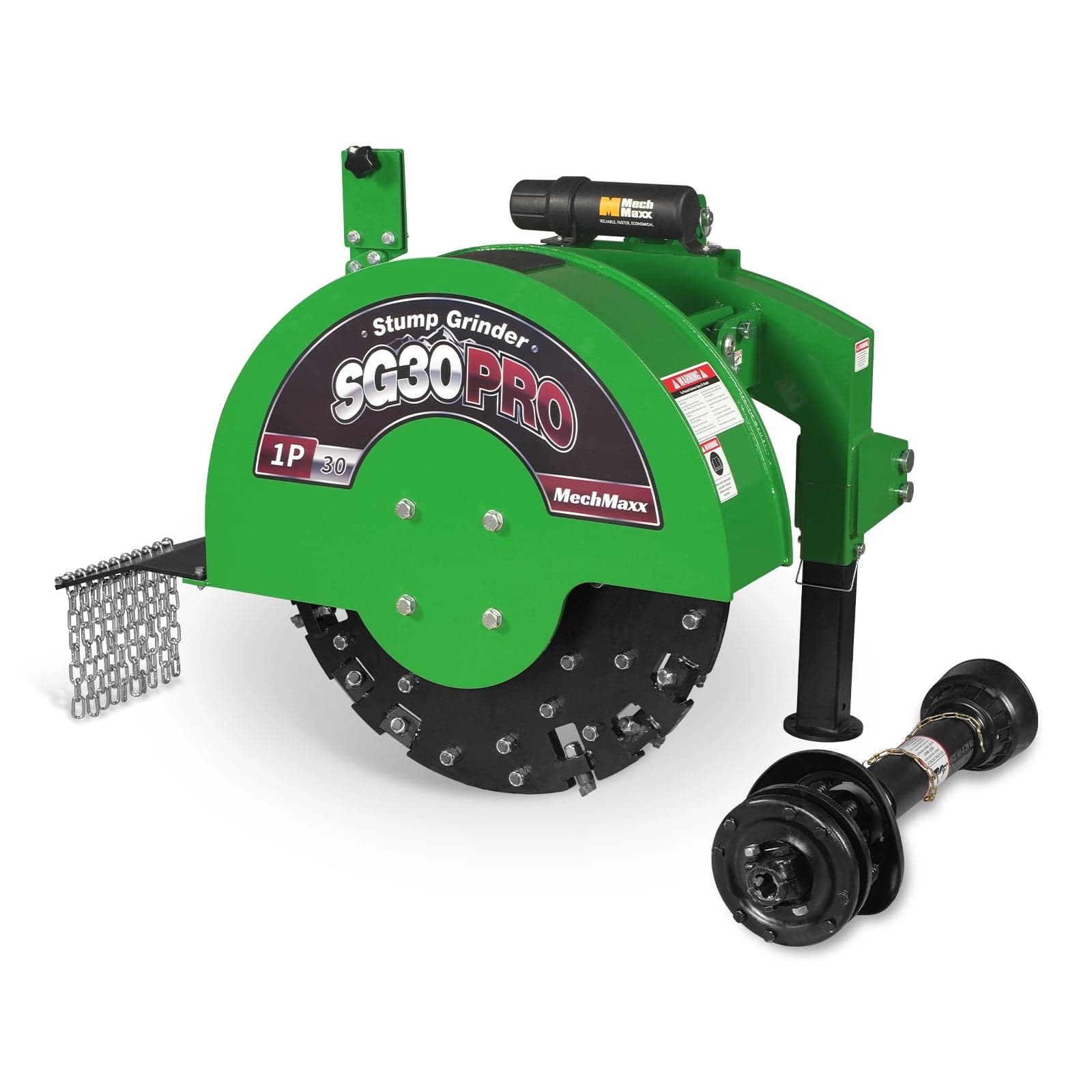 3-Point PTO Stump Grinder, 30 in Flywheel, 40-100HP, with 44 Carbide Teeth (PTO Shaft Included with Slip Clutch), SG30PRO