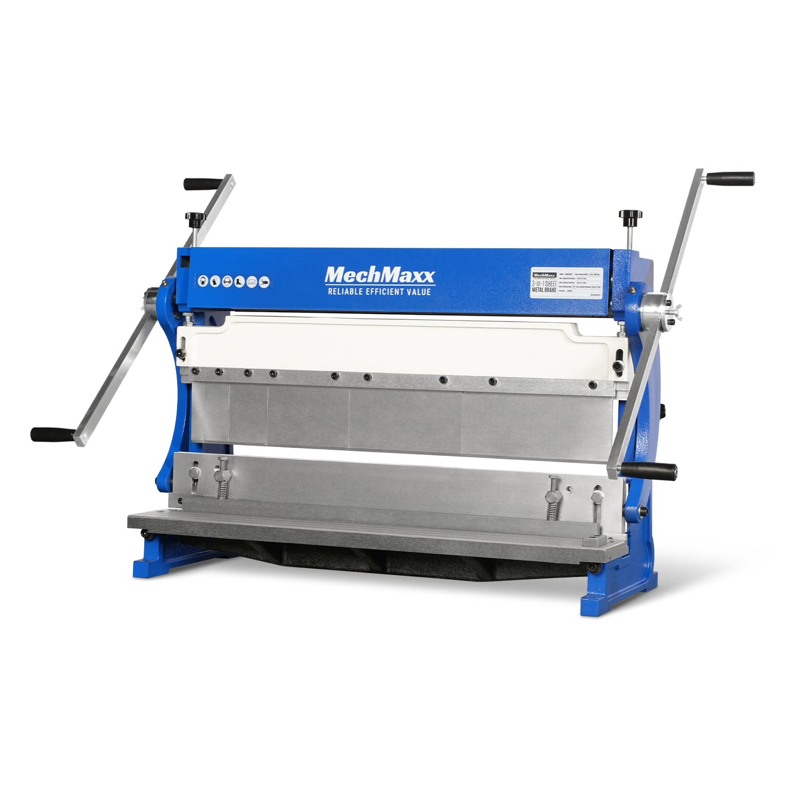 30-inch 3-in-1 Pan and Box Brake – Slip Roll, Shear, Bending Machine for Sheet Metal, 20 Gauge Mild Steel, Adjustable Fingers, Heavy Duty,...