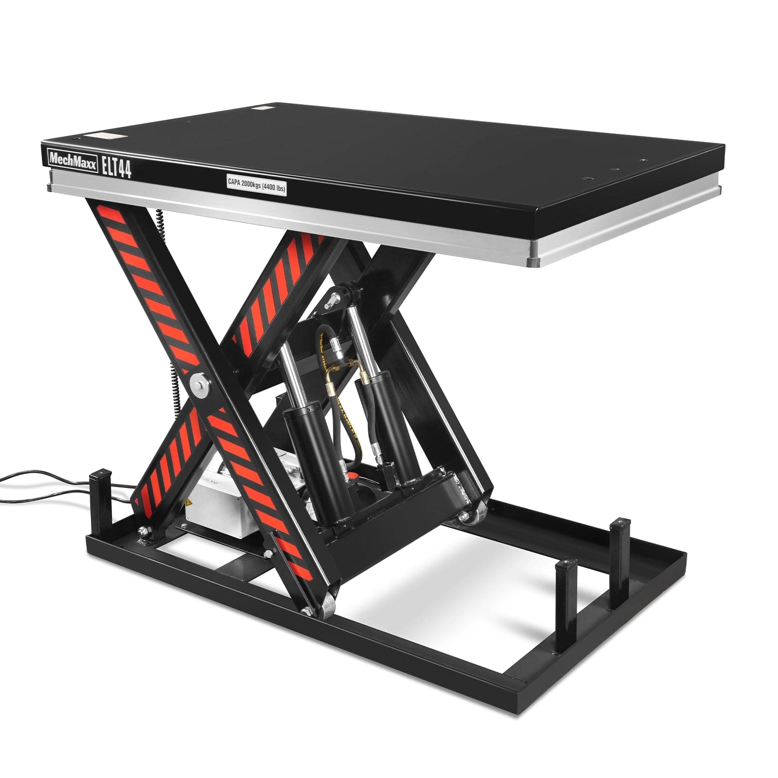 4400lbs Capacity Stationary Powered Hydraulic Lift Table, 51.2” x 33.5” Platform, 41.3” Lift Height, UL Certified Moto, ELT44