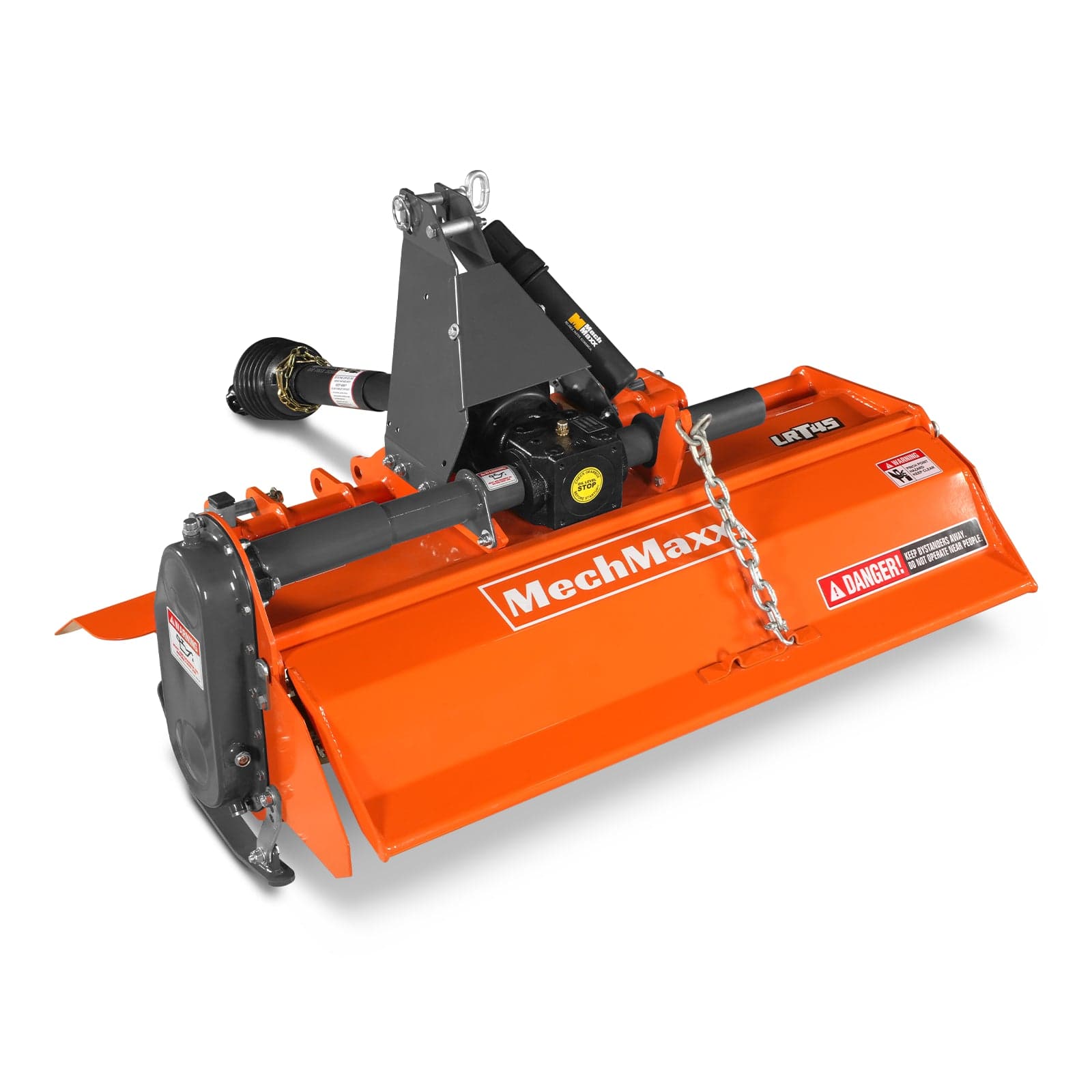 45 in Rotary Tiller, 3 Point Hitch Cat.1, Chain Drive, PTO Shaft Included with Shear Bolt, 15–35 HP, LRT45