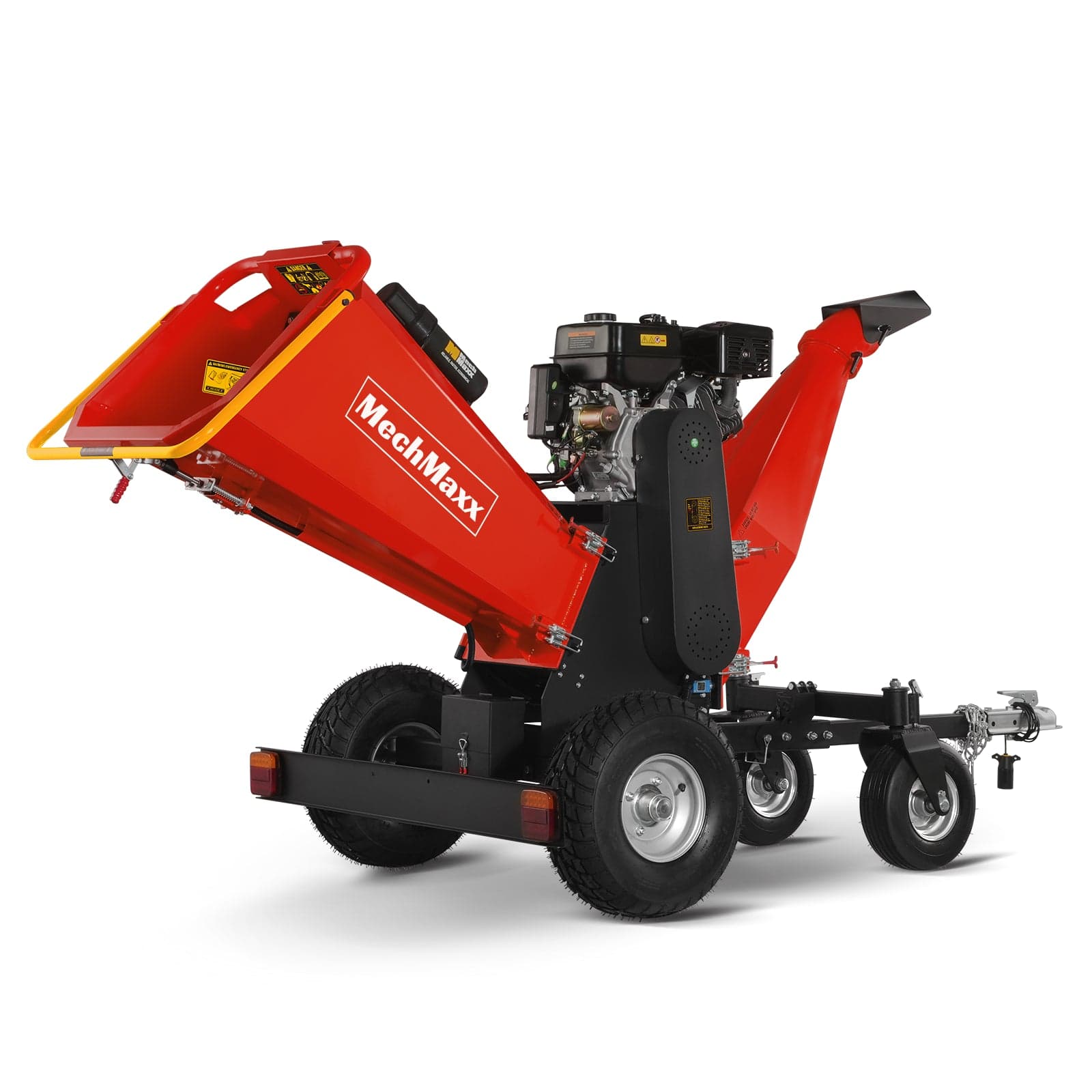 6 inch ZONSEN E-Start 459cc 15hp Gas Powered 4 - Wheel Drum Wood Chipper with Taillight , B150