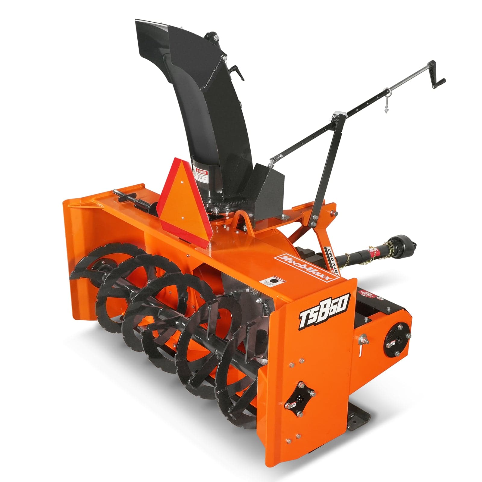 60" 3 Point PTO Snow Blower 24" Impeller Diameter 360° Snow Chute (PTO Shaft Included with Slip Clutch), 25-65 HP, TSB60T