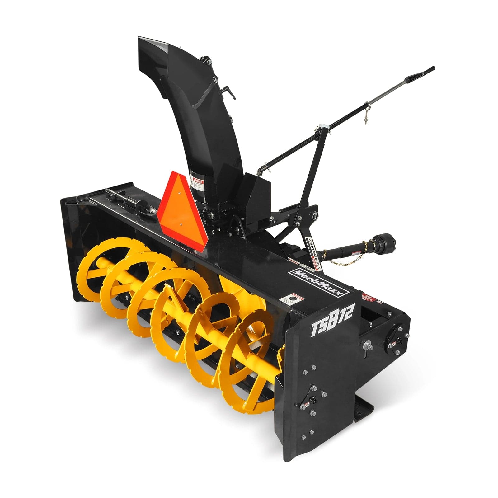 72" 3 Point PTO Snow Blower 24" Impeller Diameter 360° Snow Chute (PTO Shaft Included with Slip Clutch), 30-75 HP, TSB72