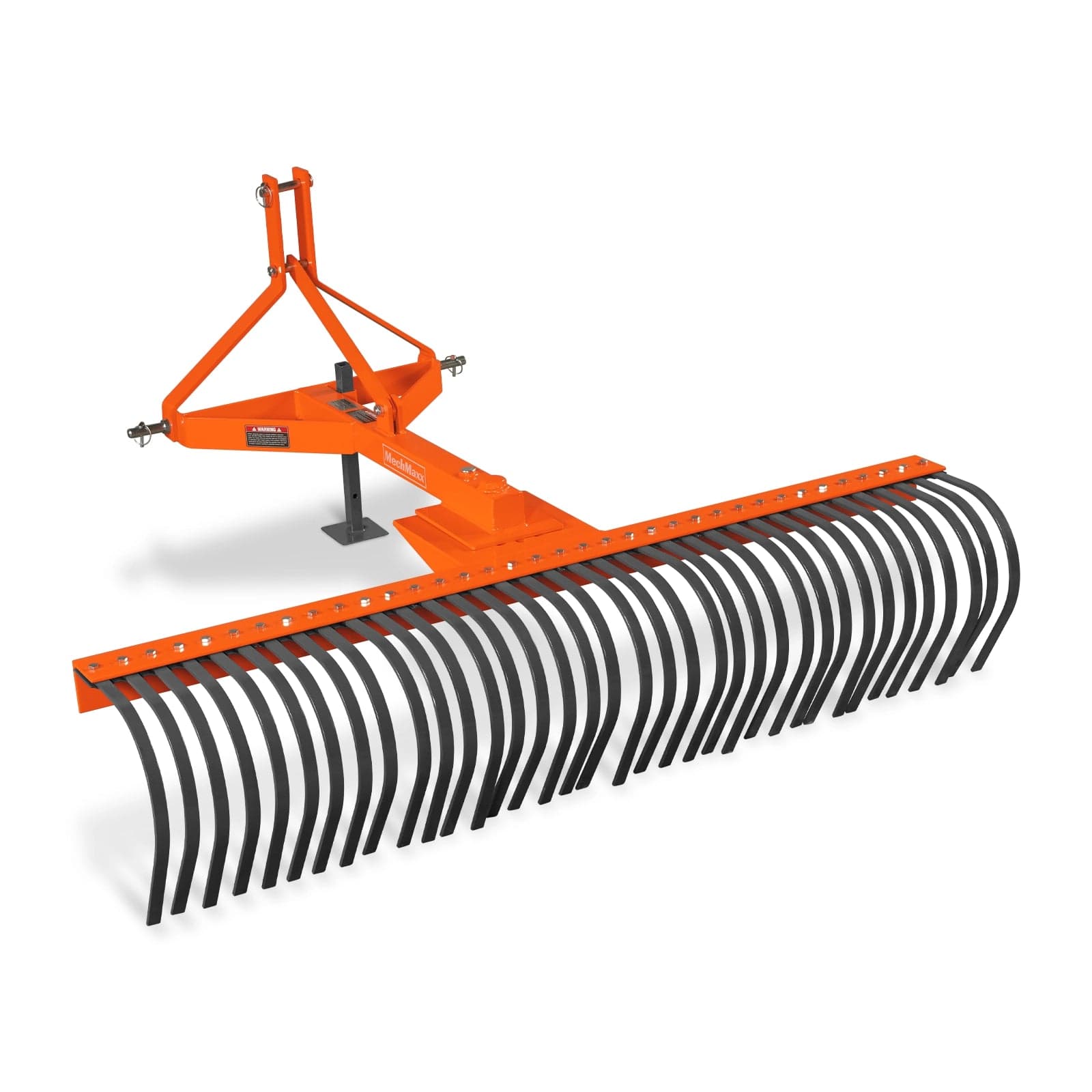 72" Landscape Rake with 36 Tines 3 Point Hitch Tractor Attachment, LR72