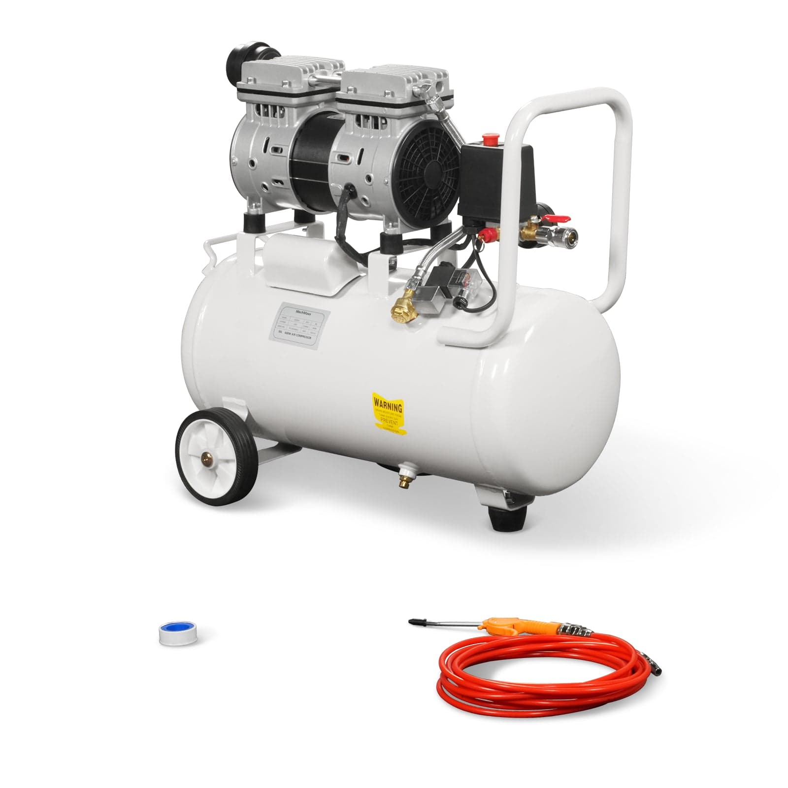 8 Gallon Air Compressor 600W 110V Oil-Free Quiet Electric Air Pump - 0.7MPa, 40L/min