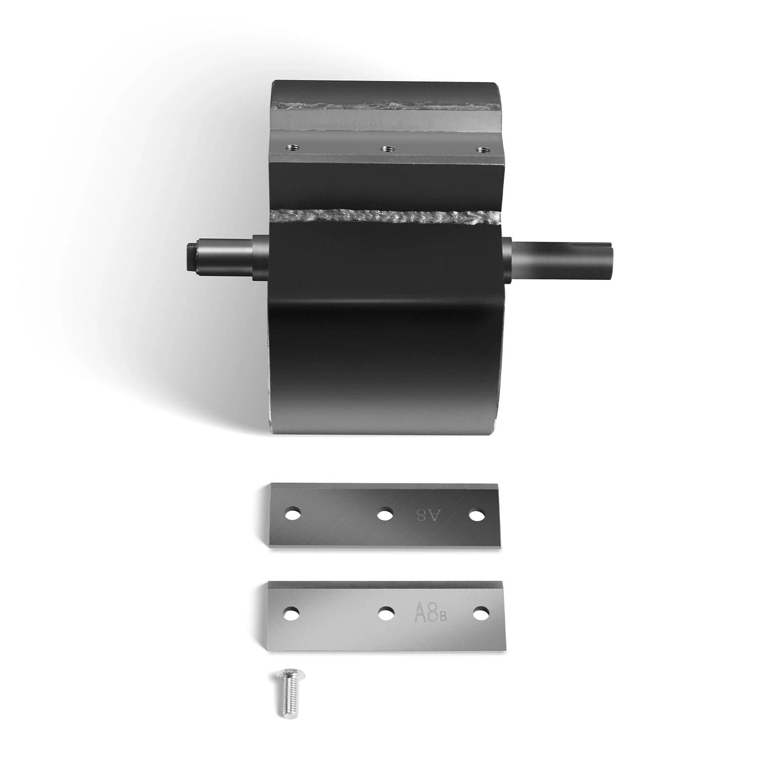 Cutter Barrel and 2 Blades for Wood Chipper GS1500 (SKU: 110200, 110200K, 110200Y)