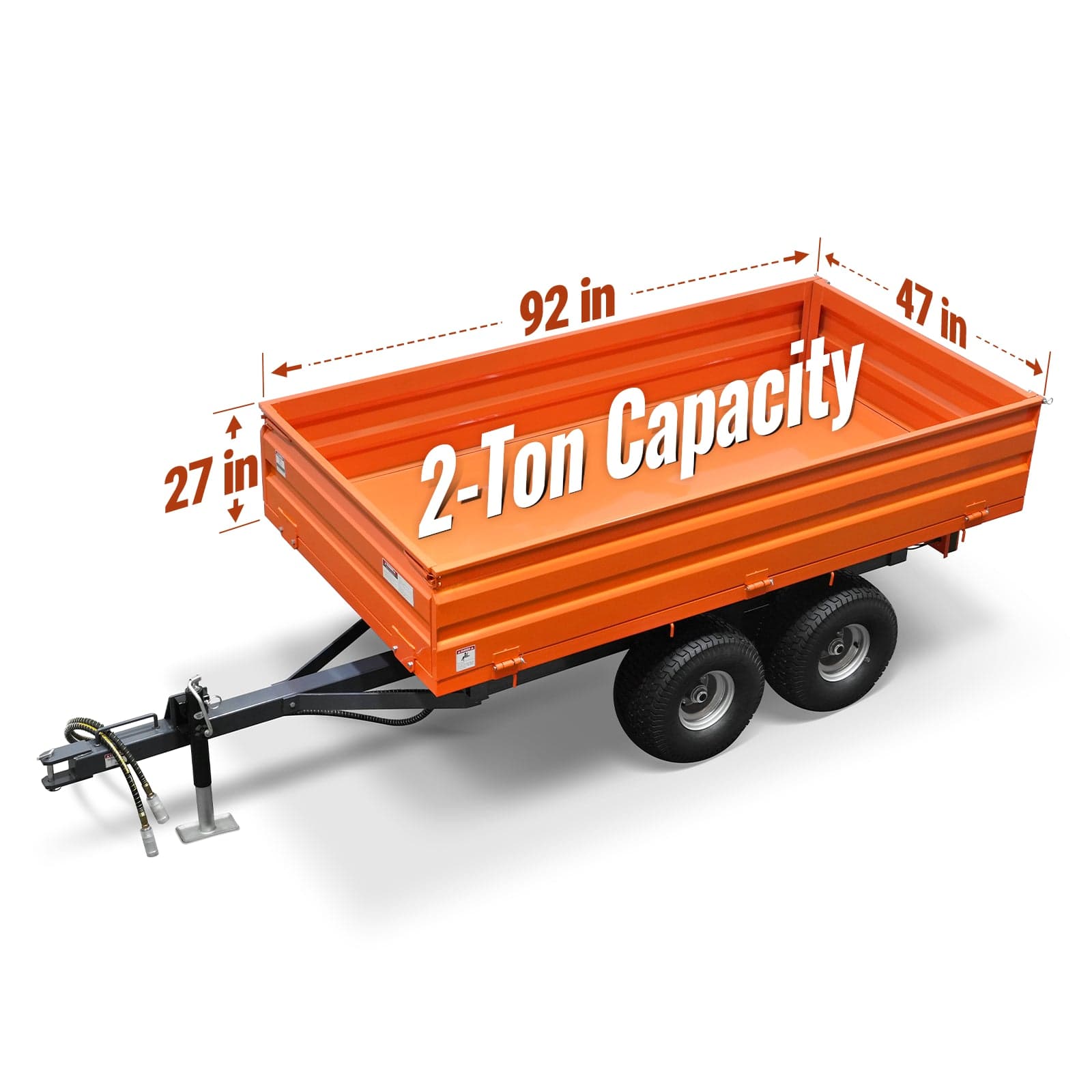 2-Ton Capacity Heavy-Duty Dump Trailer, DT4X8