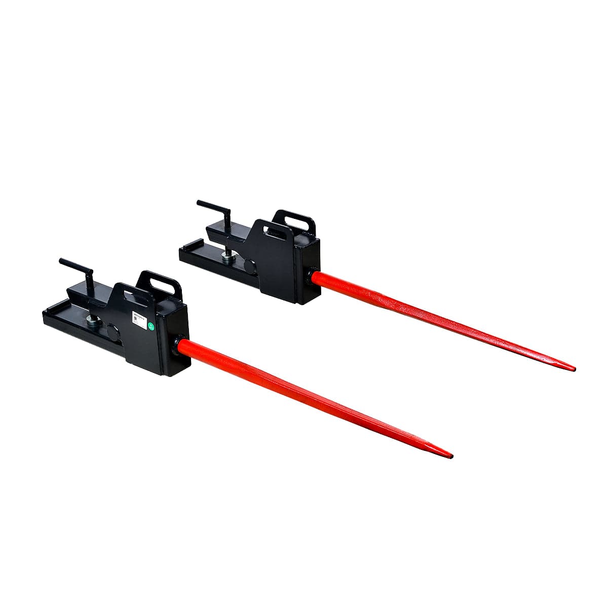43" Clamp-On Hay Bale Spear 1100lbs Capacity for Tractor and Skid Steer Loader
