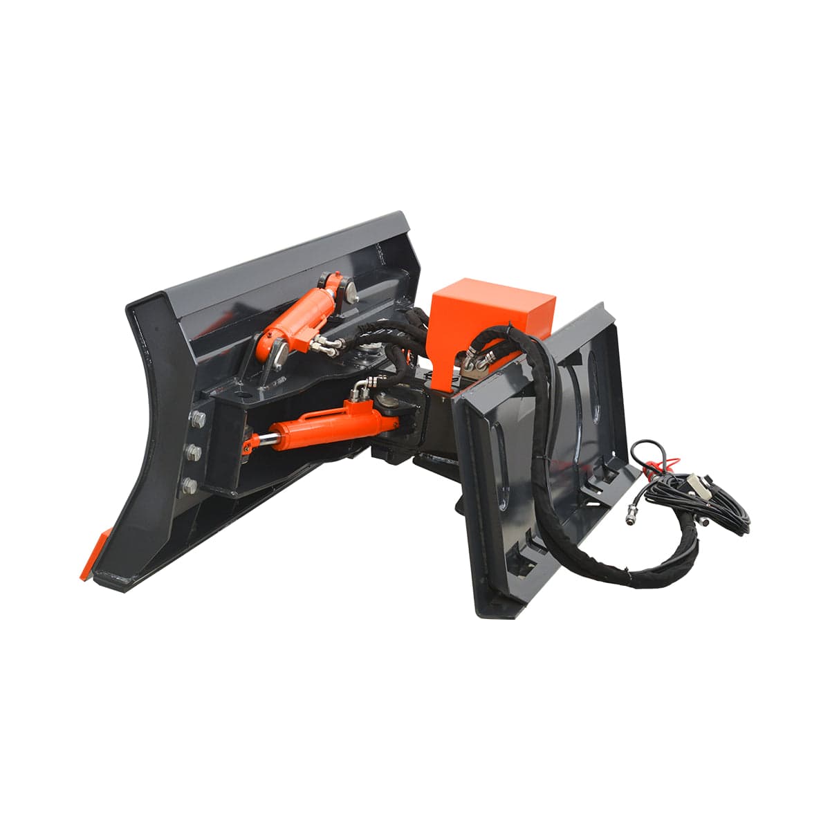 60" Hydraulic Skid Steer 6 Way Dozer Blade Snow Pusher Attachment, Industrial Series