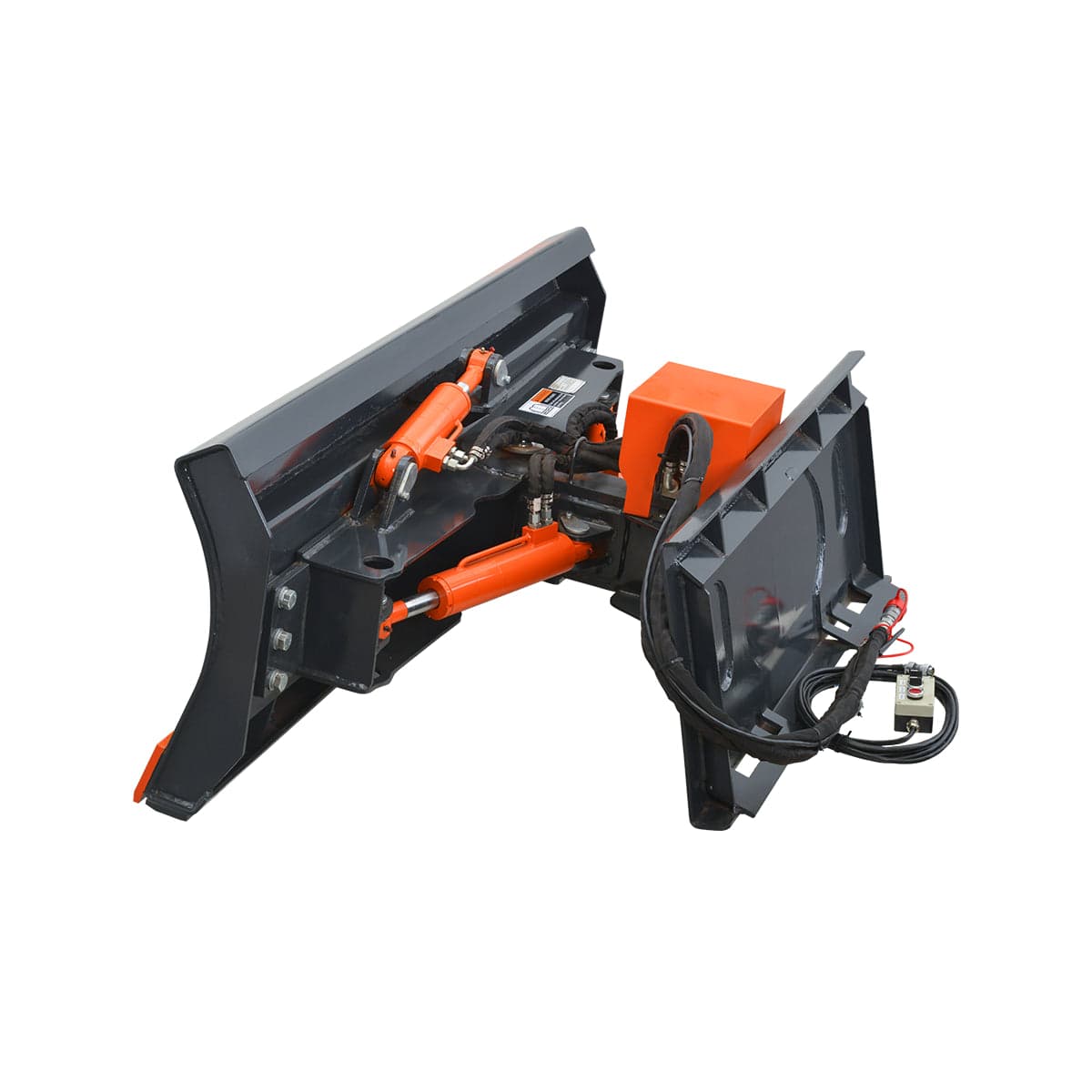 72" Hydraulic Skid Steer 6 Way Dozer Blade Snow Pusher Attachment, Industrial Series
